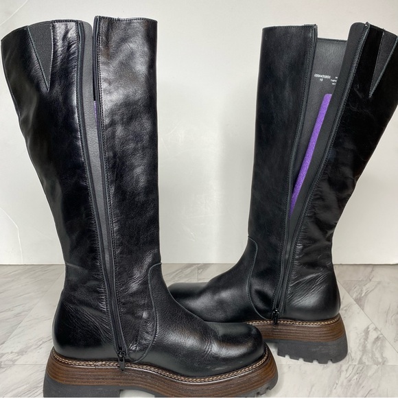 Free People Rhodes Chunky Platform Black Tall Boot 10 - Picture 7 of 15